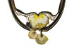 necklace: fabrics, agate, shells, glass beads