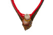 necklace: fabrics, jasper, glimmer granite, chalcedony rose, glass beads
