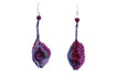 ear ornaments: fabrics, glass beads