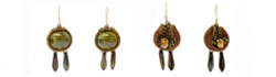 ear ornaments: fabrics, ceramics, glass beads