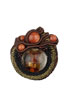 ring: fabrics, venetian glass, monks gold, glass beads